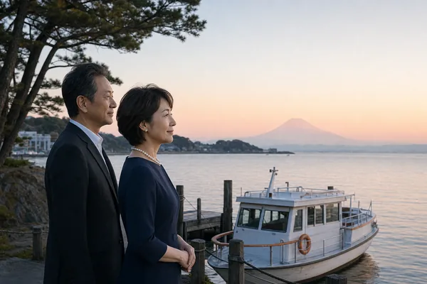 葉山港から相模湾を望む静かな散骨イメージ